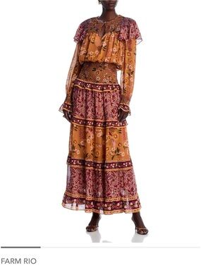 FARM Rio Floral Tiered Maxi dress